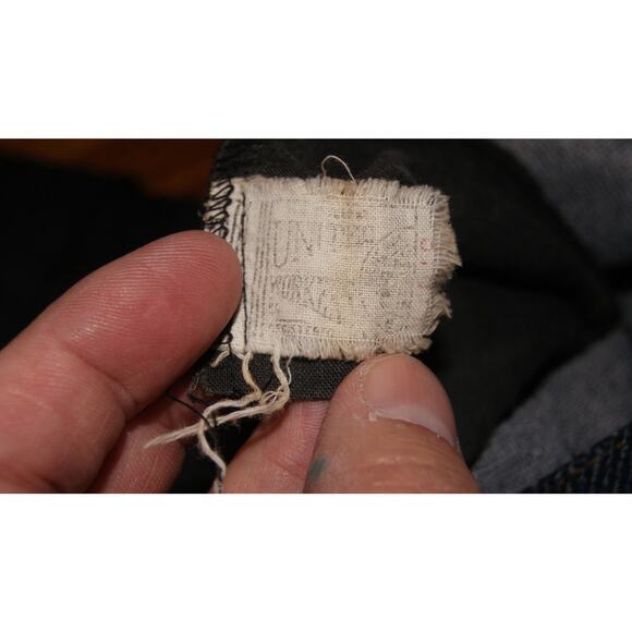 VTG 70s Lee Denim Jeans Polyester Pants Union USA Made 34x27 Talon Zipper - Picture 8 of 12